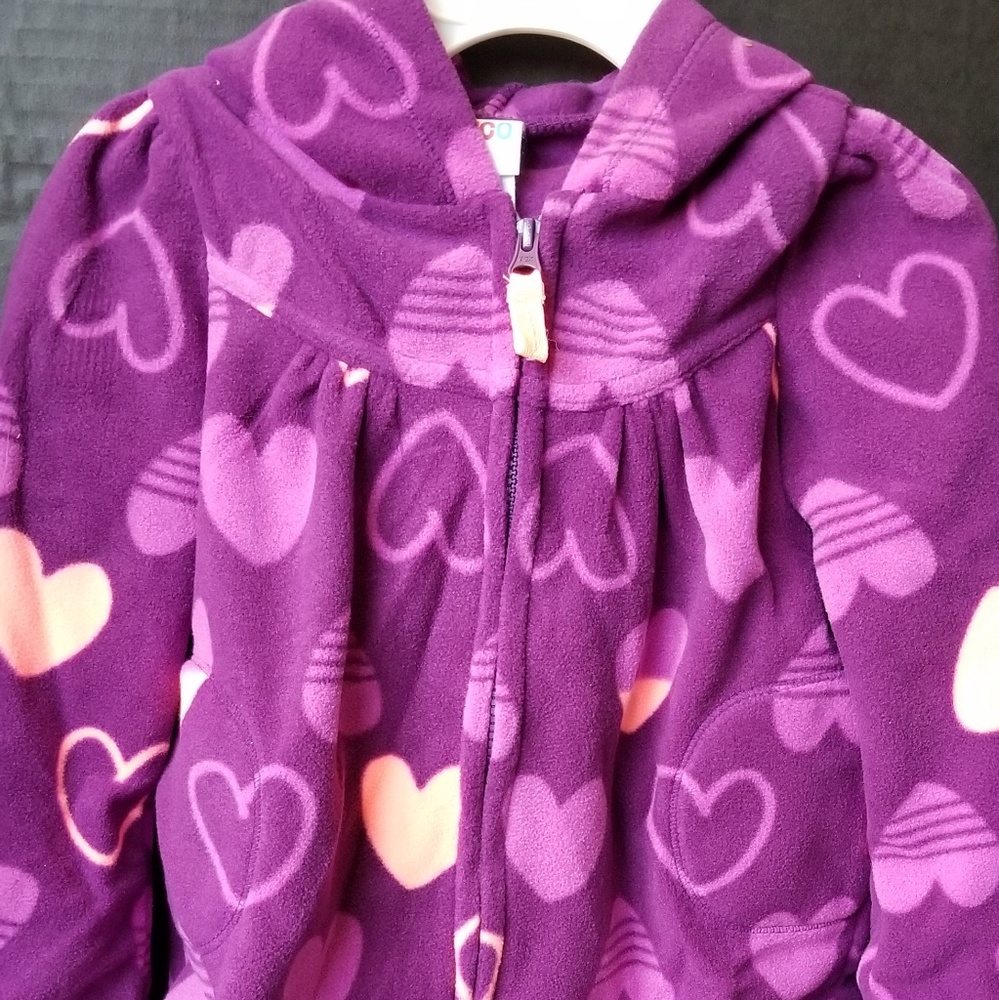 3T girls zip-up fleece hoodie